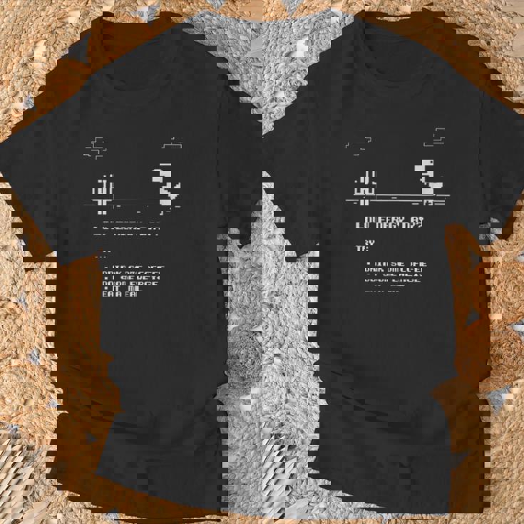 Low Energy Day恐竜サボテンピクセル Tシャツ 高齢者への贈り物