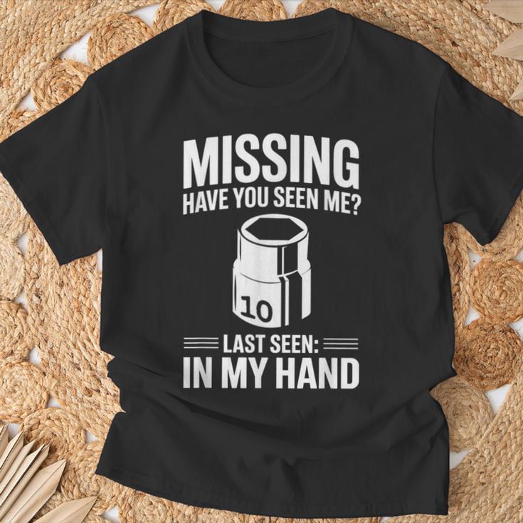 Missing Have Youeen Me 10Mm ソケット 車 ガイ 車 整備士 Tシャツ 高齢者への贈り物