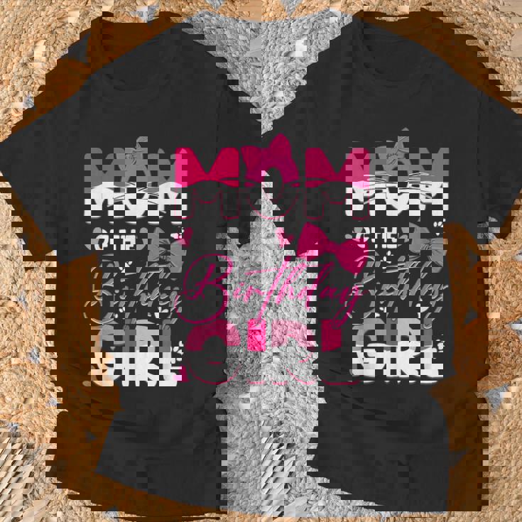 Mom Of The Birthday Girl Cat Kitty Family Matching T-Shirt Gifts for Old Men