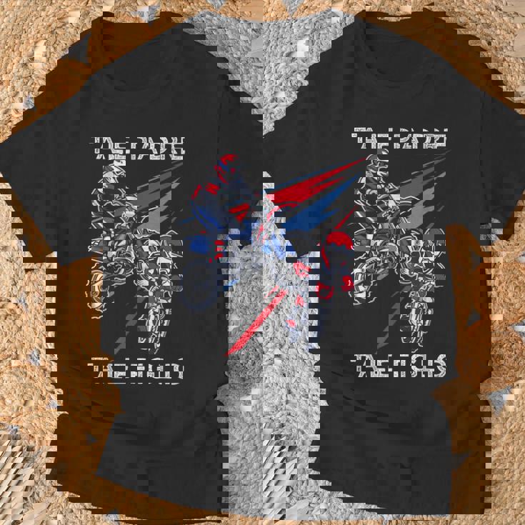 Motocross Papà Figlio Padre Enduro Moto Maglietta Regalos para ancianos