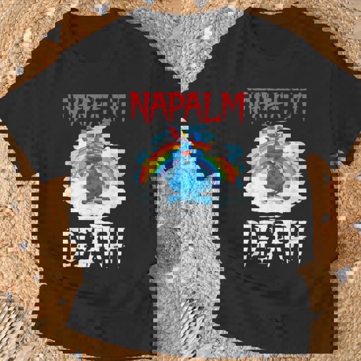 Napalm Death Rainbow Bunny ピンク ナパーム デスラビット Tシャツ 高齢者への贈り物