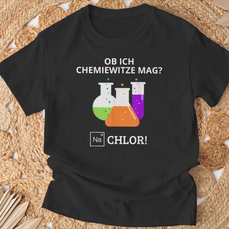 Ob Ich Chemie Witze Mag Na Chlor Chemiker Chemie T-Shirt Geschenke für alte Männer