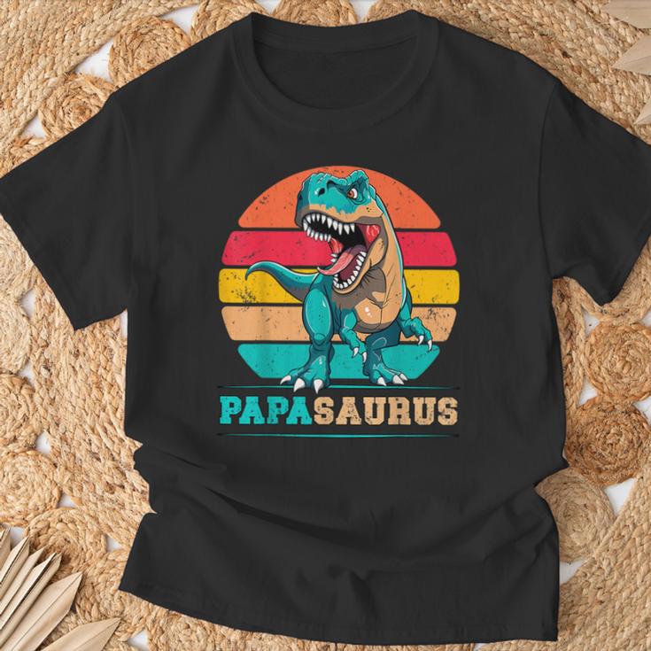 Papasaurus Daddy Rex Dinosaur Family Papaaurus Festa Del Papà Maglietta Regalos para ancianos
