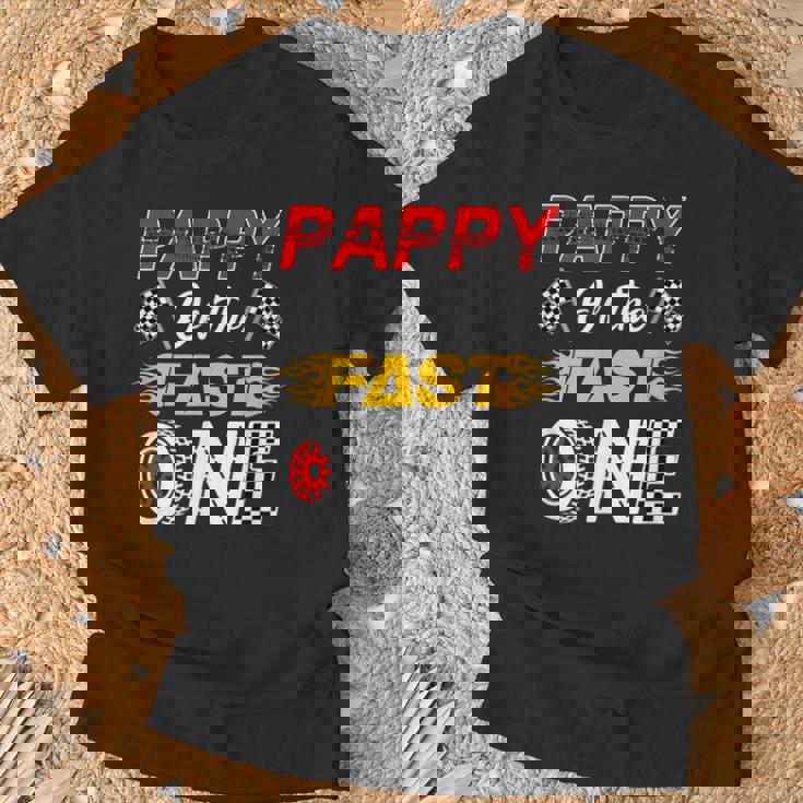Pappy Of The Fast One 1St Birthday Race Car Family T-Shirt Gifts for Old Men