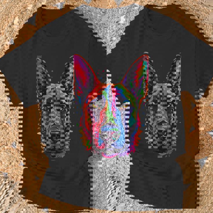 Pastor Belga Malinois Colorido Maligator Camiseta unisex Regalos para ancianos