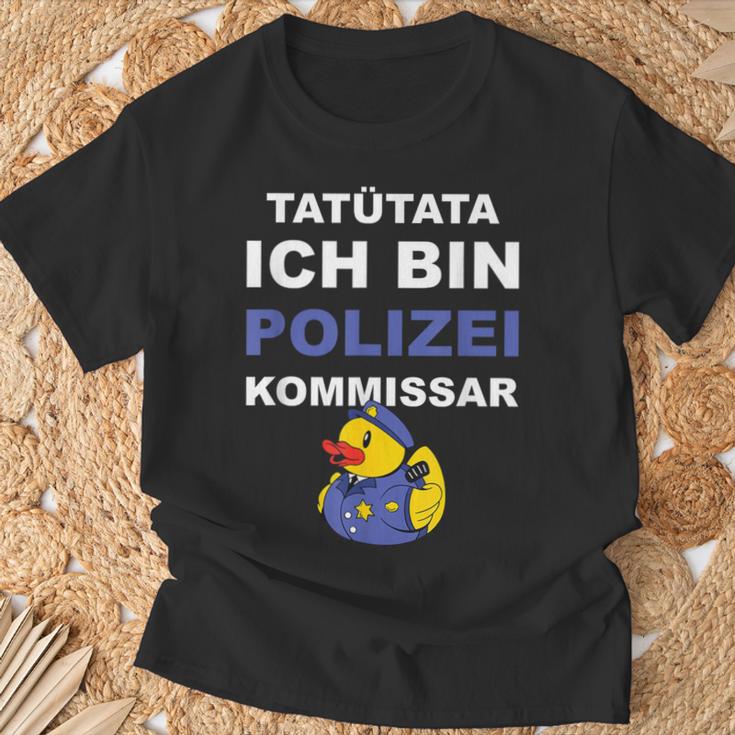 Polizei Kommissar Beförderung T-Shirt Geschenke für alte Männer