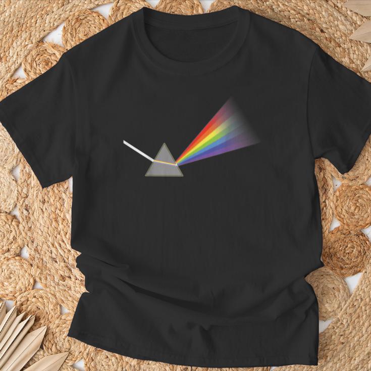 Prisma Mit Regenbogenfarben Und Weißem Lichtstrahl T-Shirt Geschenke für alte Männer