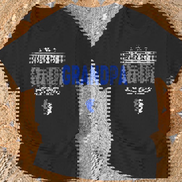 メンズ Promoted To Grandpa Est 2027 Dad Tシャツ 高齢者への贈り物