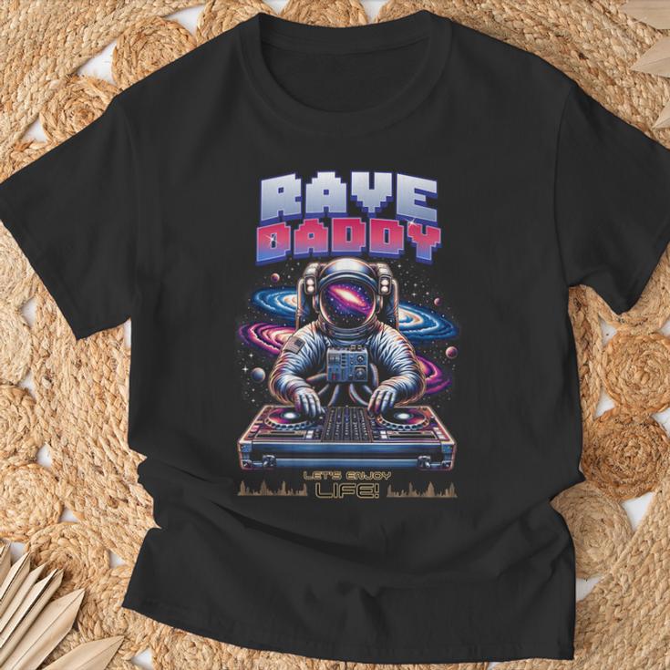 Rave Daddy DJ Ravers And Astronaut Raving T-Shirt | Mazezy