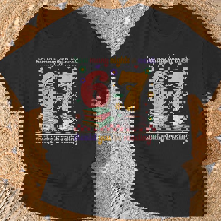 Reading 67 Teacher Six Seven Reading 6 7 Book Lover T-Shirt Gifts for Old Men