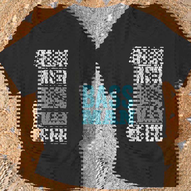 Relax Mister Bass Man Is Here ベースギター 楽器 ベーシスト Tシャツ 高齢者への贈り物