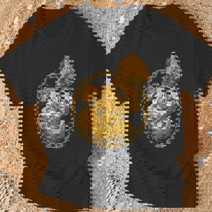 Rhino Beast ワークアウト ゴールド フィットネス ジム 動物 筋肉 ダンベル Tシャツ 高齢者への贈り物