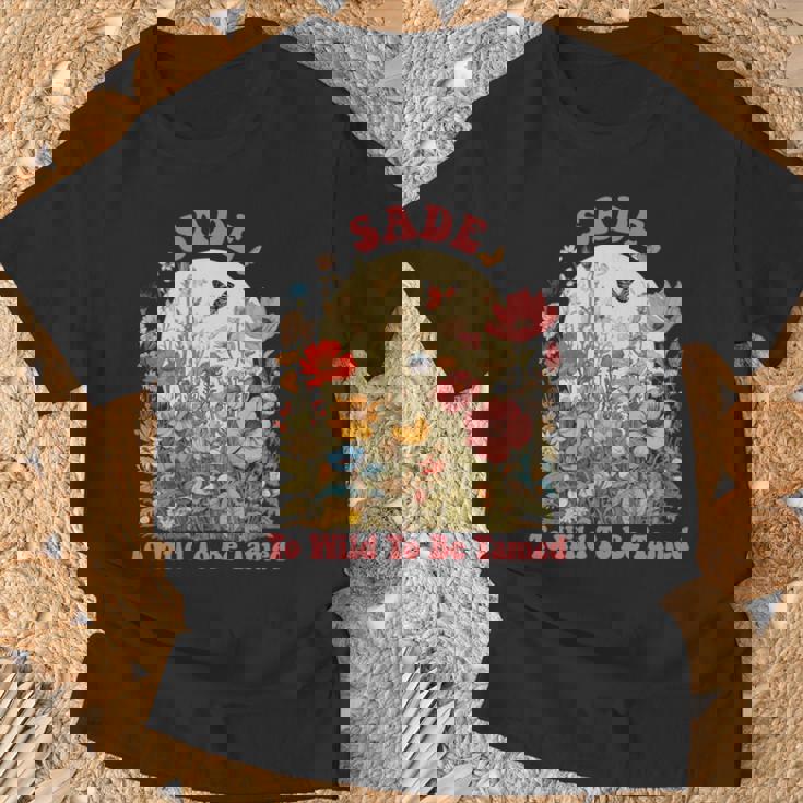 Sade 名前 かわいい レトロ 女の子 ワイルドフラワーade 名前 長袖tシャツ Tシャツ 高齢者への贈り物