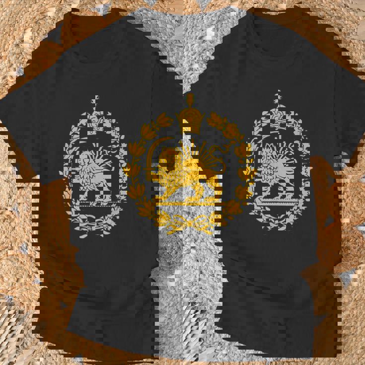 Shir O Khorshid Iran Pahlavi ライオンと太陽 Tシャツ 高齢者への贈り物