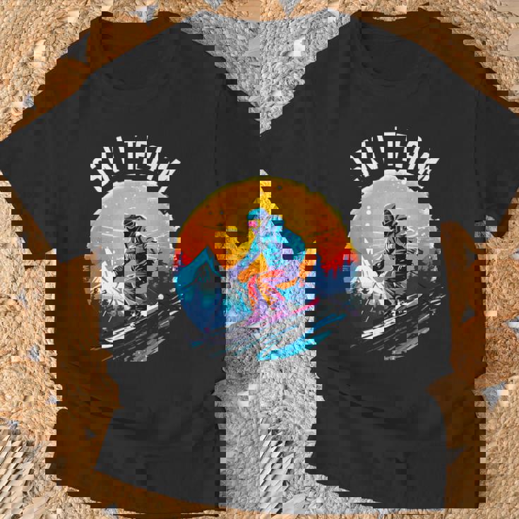 Ski Team スキーチーム スキーヤー スクール スキー旅行 スキーチーム クルー スキー Tシャツ 高齢者への贈り物