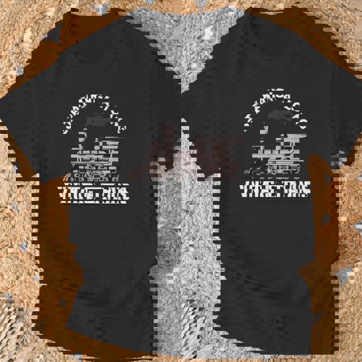 Staming Alongintage Train 機関車 Tシャツ 高齢者への贈り物