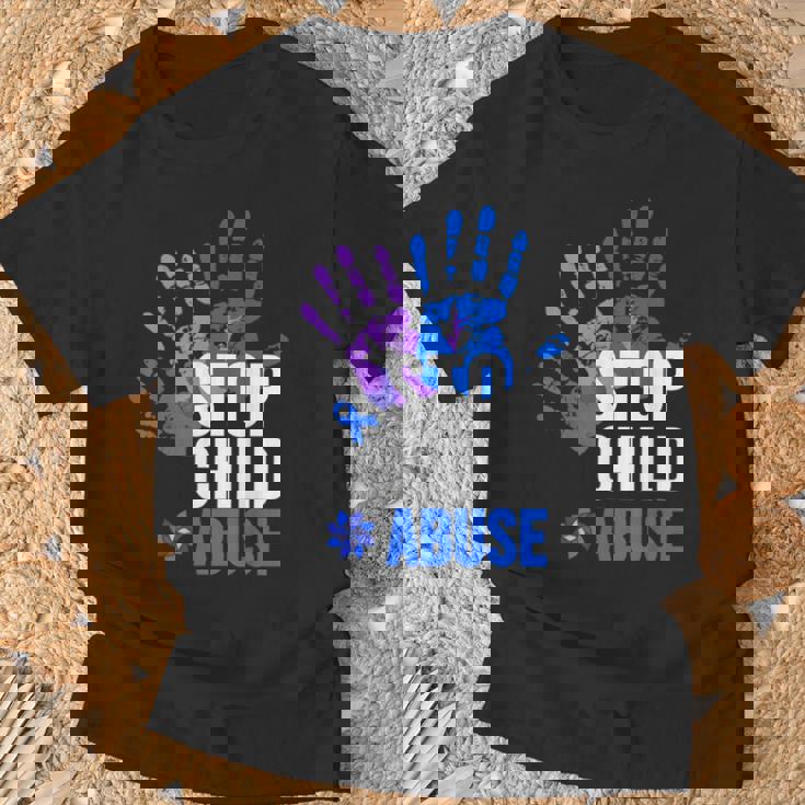 Stop Child Abuse 児童虐待をやめなさい Tシャツ 高齢者への贈り物
