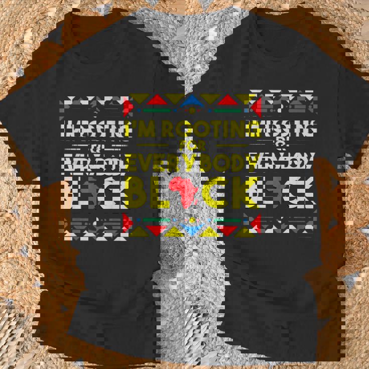 History I'm Rooting For Everybody ブラック アフリカ Tシャツ 高齢者への贈り物