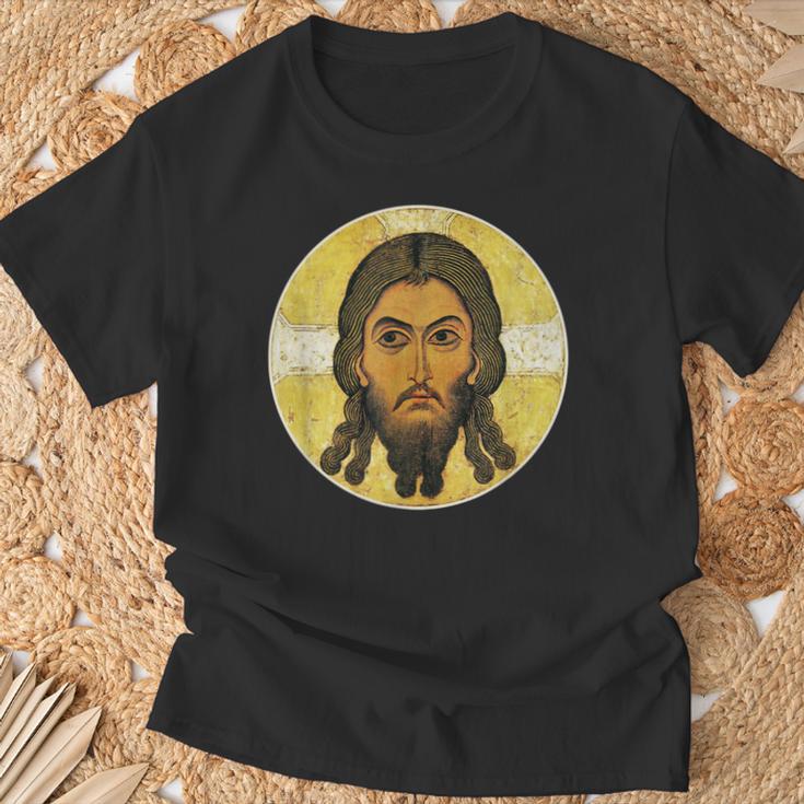 Vintage Christ Acheiropoietosainte Face De Jésus Orthodoxe T-Shirt Cadeaux pour les vieillards