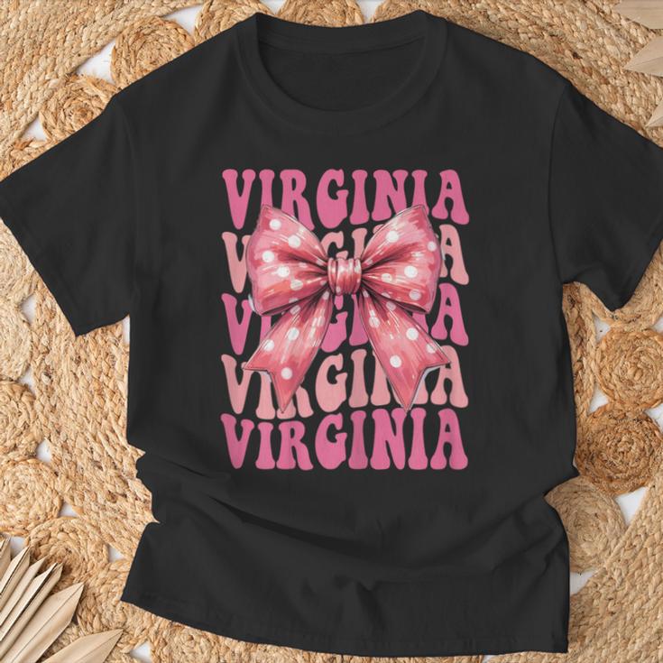Virginia Arco De Coqueta Con Nombre Estético Para Es Y Niñas Camiseta unisex Regalos para ancianos