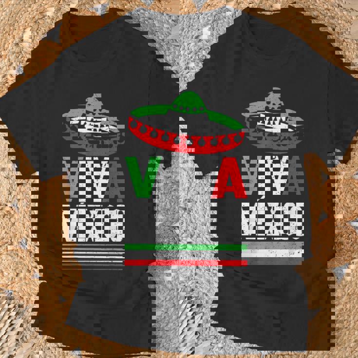 Viva Mexico 帽子デザイン メキシコ国旗カラー メキシコ人向け Tシャツ 高齢者への贈り物