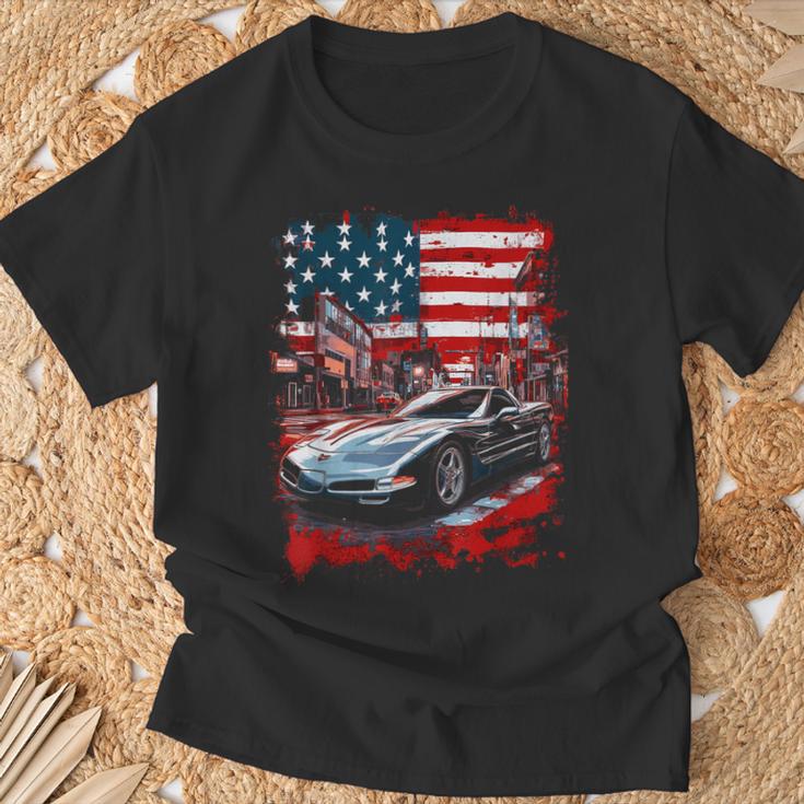 Voiture Deport Deoiture Deport Deoiture De 5E Génération Drapeau Américain Personnalisé Usa T-Shirt Cadeaux pour les vieillards