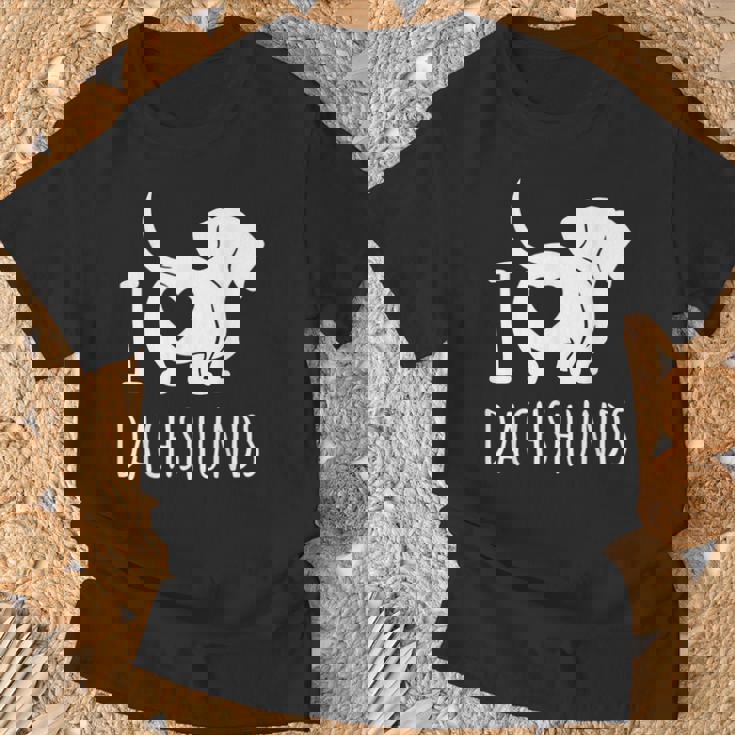 Wiener Dog ダックスフンド 犬 ペット愛好家 I Love Dachshunds Tシャツ 高齢者への贈り物