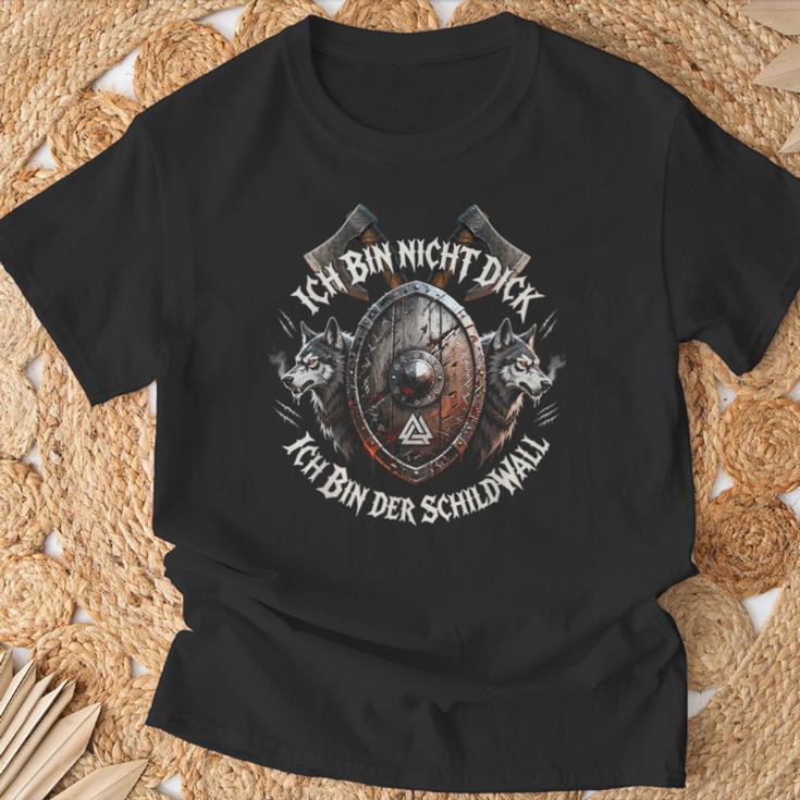 Wikinger Kleidung Ich Bin Nicht Dick Ich Bin Derchildwall T-Shirt Geschenke für alte Männer
