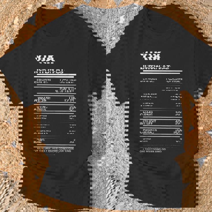 Yuuki 栄養成分表示 Tシャツ 高齢者への贈り物