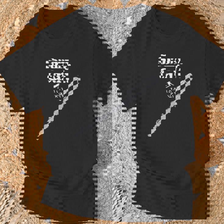 「ごめんなさい。できません。バスフルート」フルート奏者のための面白いバスフルート Tシャツ 高齢者への贈り物