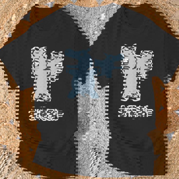 『カバをカバー』カバ くん【どうぶつフレンズ】動物 ゆる かわいい キャラ 面白 ダジャレ ギャグ ジョーク Tシャツ 高齢者への贈り物