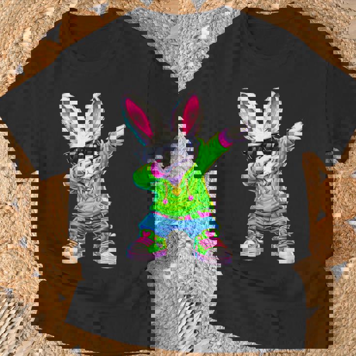 かわいい アニメ ダビングバニー ウサギ ハッピー イースター 男の子 女の子 キッズ Tシャツ 高齢者への贈り物