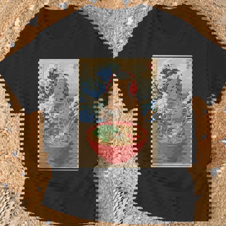 かわいい かわいい 日本人 ゲーマー 面白い ラーメン レトロ カピバラ Tシャツ 高齢者への贈り物