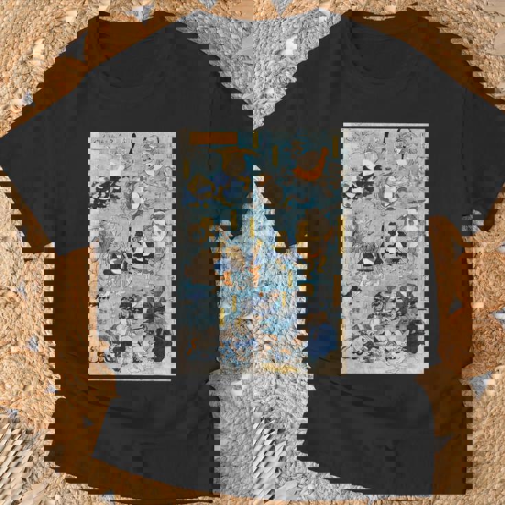 かゑるづくし 擬人化された蛙が 歌川国芳 日本の侍カエル 日本の伝統芸術 浮世絵 ヴィンテージの美学 Tシャツ 高齢者への贈り物