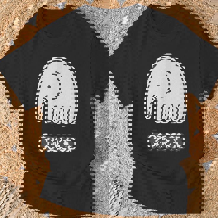 ぞうさん【Paoon パオーン】象（丸耳）シンプル【どうぶつフレンズ】ゆる かわいい 動物 キャラクター Tシャツ 高齢者への贈り物