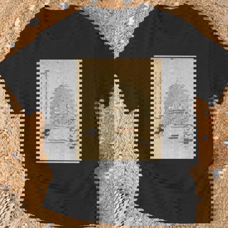 もじやもじや【日本の妖怪シリーズ】 長袖tシャツ Tシャツ 高齢者への贈り物