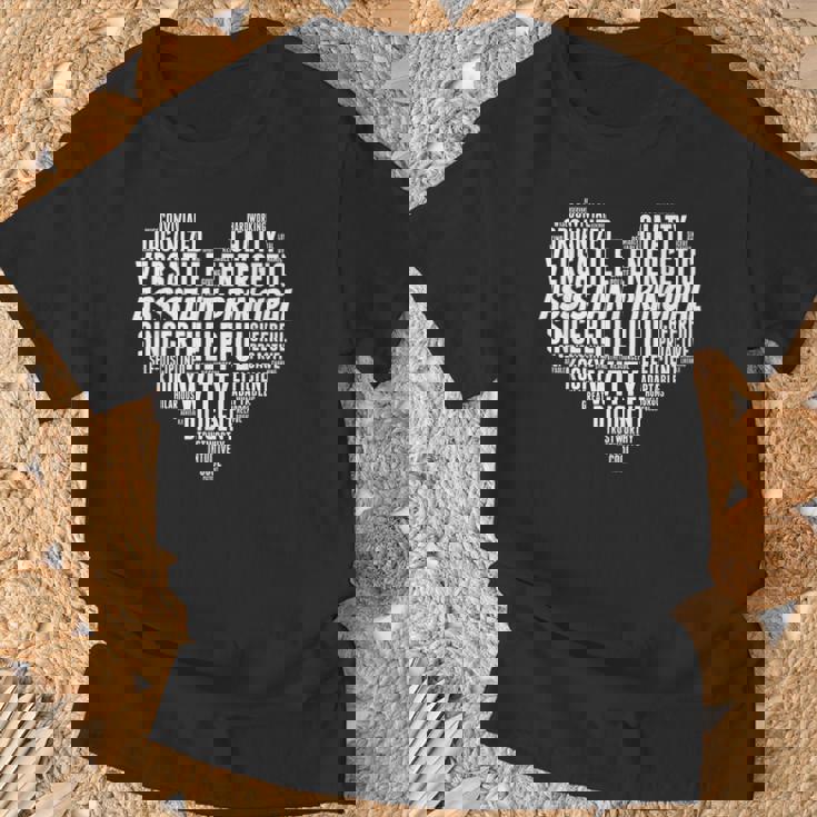 アシスタントプリンシパル ワードクラウド ハート アシスタントプリンシパル Tシャツ 高齢者への贈り物