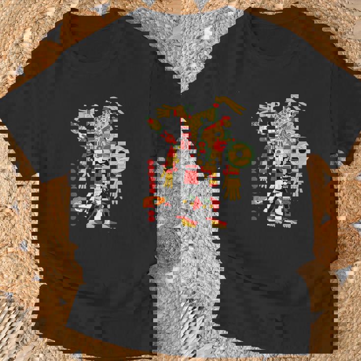 アステカ人、インカ人、メキシコの芸術彫刻マヤマヤン Tシャツ 高齢者への贈り物