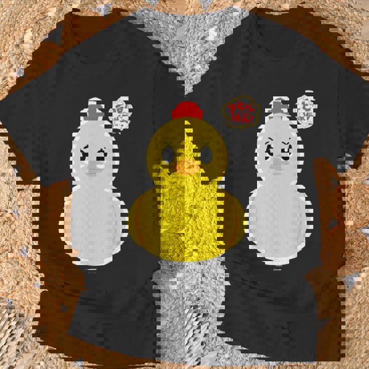 アヒル隊長ビッグプリント（正面） Tシャツ 高齢者への贈り物