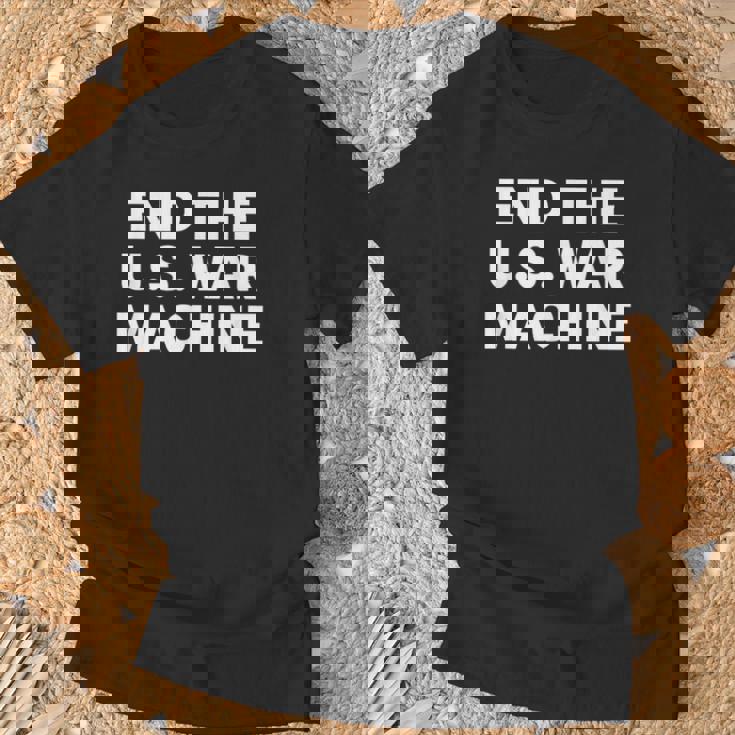 アメリカ戦争機械反戦平和抗議を終わらせよう。 Tシャツ 高齢者への贈り物
