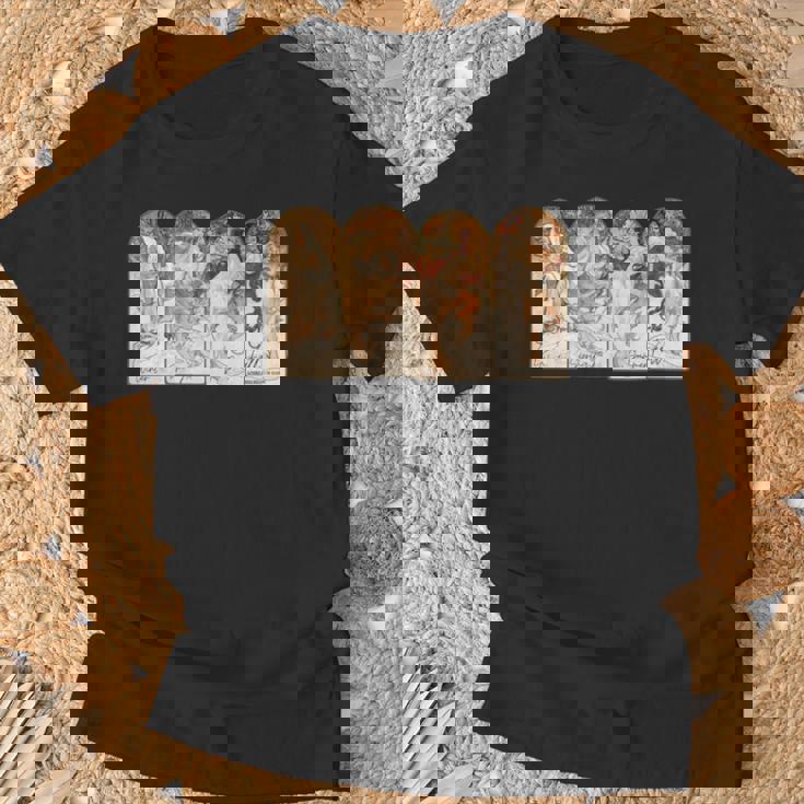 アルフォンス・マリア・ミュシャの季節 長袖tシャツ Tシャツ 高齢者への贈り物