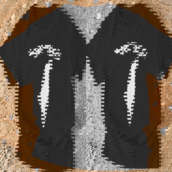 イスラエル聖地のヘブライ語地図 Tシャツ 高齢者への贈り物