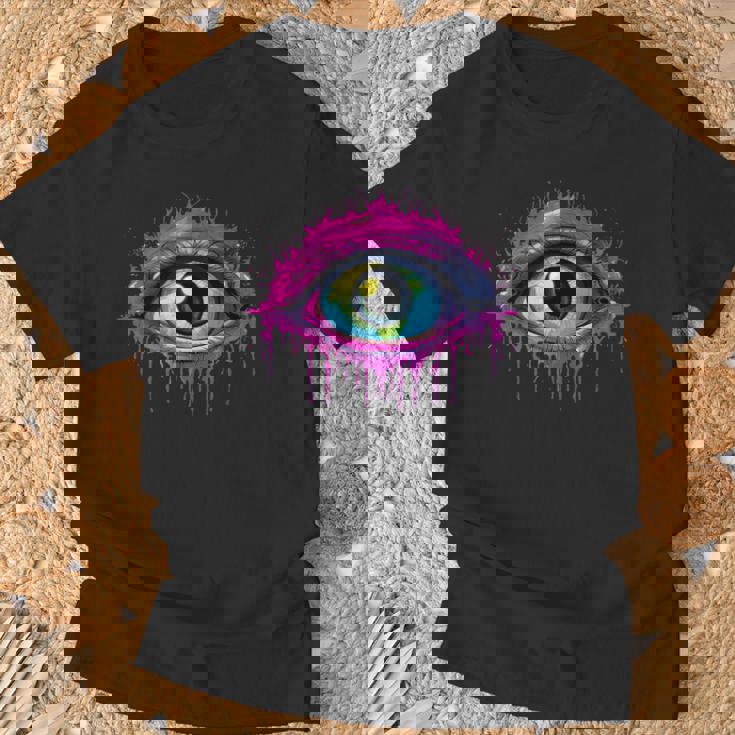 ウィアードコアアイボールドリームコアエステティックグランジエッジィトリッピー Tシャツ 高齢者への贈り物