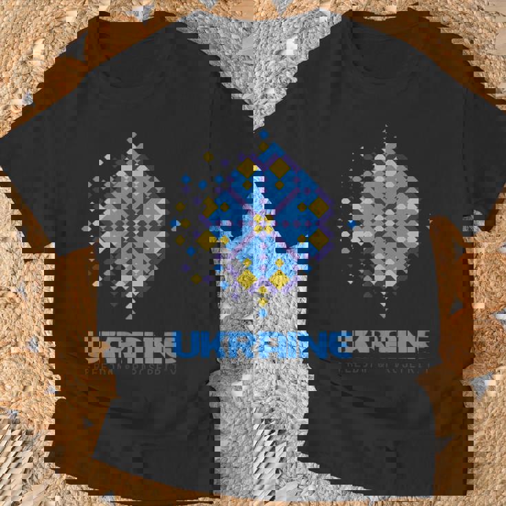 ウクライナの自由 繁栄 ウクライナ国旗 シンボル Tシャツ 高齢者への贈り物