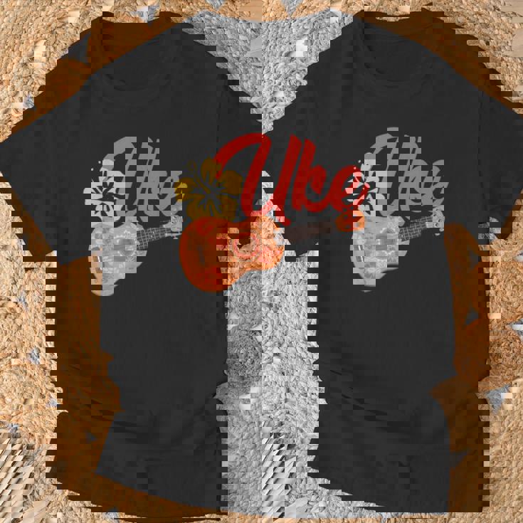 ウクレレギターギタリスト楽器 Tシャツ 高齢者への贈り物