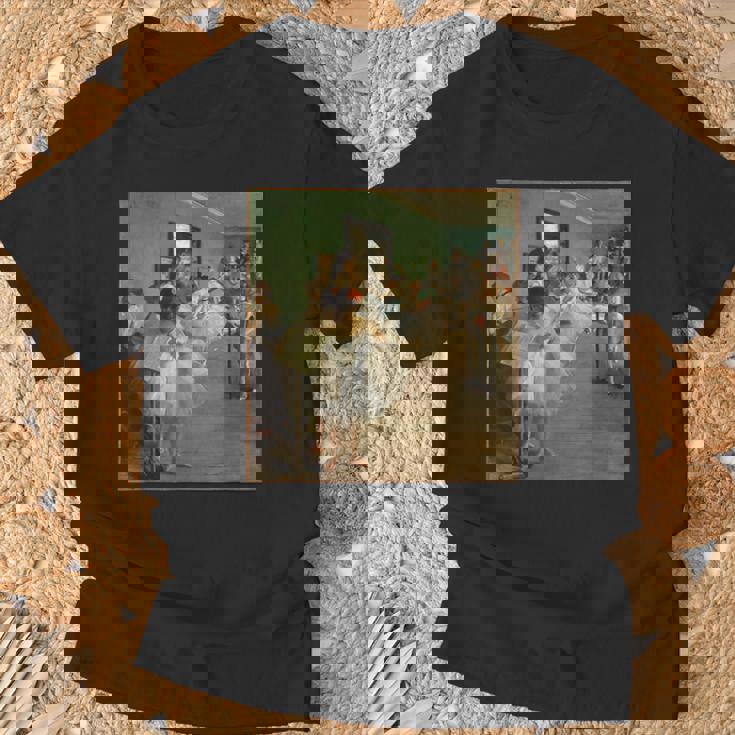 エドガー・ドガ ダンスクラス バレエ 印象派 アート Tシャツ 高齢者への贈り物