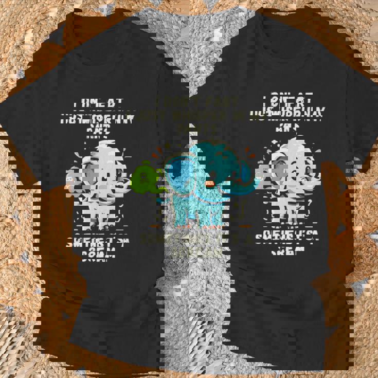 エレファントおならしないよ時々ズボンの中でささやくだけ 長袖tシャツ Tシャツ 高齢者への贈り物