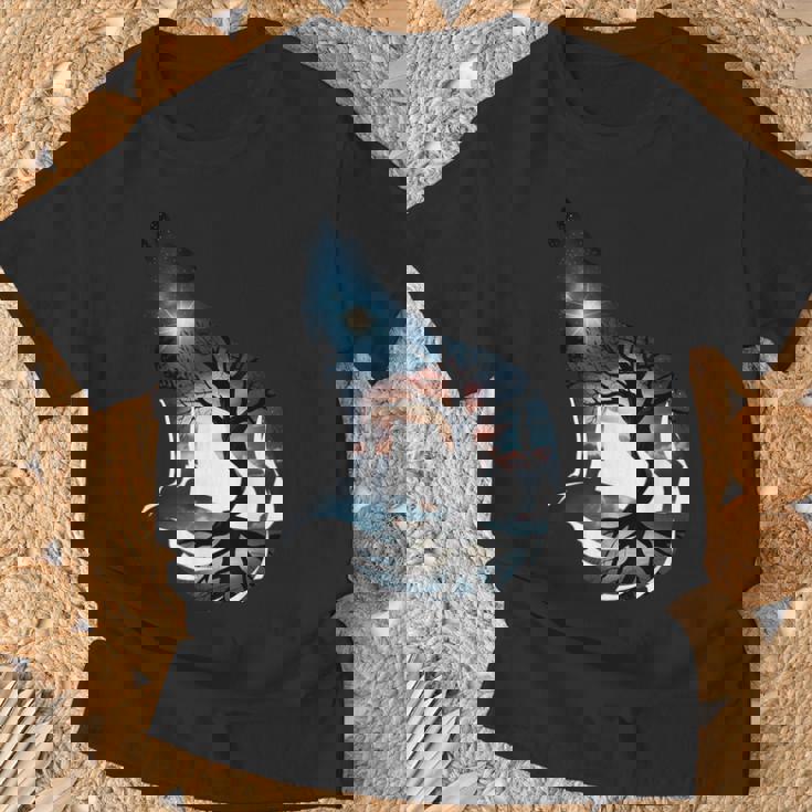 オオカミ 動物 顔 アート グラフィック 野生動物 カラフル 狼の恋人 Tシャツ 高齢者への贈り物