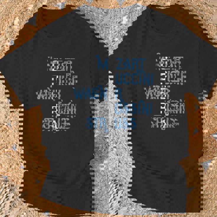 オペラ好きのギフト モーツァルト プッチーニ ワーグナー ロッシーニ シュトラウス 長袖tシャツ Tシャツ 高齢者への贈り物