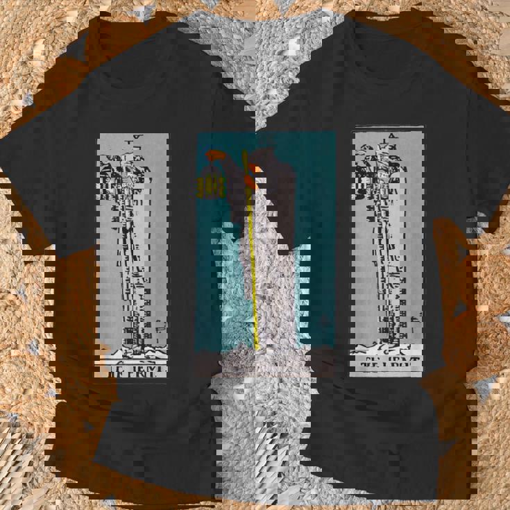 オリジナルのrider Waite Deckからの隠者ビンテージタロットカード Tシャツ 高齢者への贈り物